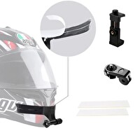 Fimtech Motosiklet Kask Çene Yapıştırıcılı Telefon Ve Aksiyon Kamera Tutucu Full Aparat