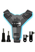 Fimtech 5 Parça Aksiyon Kamera Tutucu Jaw Mount Motor Kask Çene Tutma Aparatı Mavi