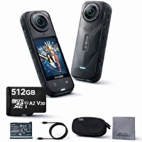 Insta360 X5 360 Derece Aksiyon Kamerası Shoot Ready Set - 512 GB Micro SD Dahil