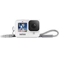 GoPro HERO 9 - 10 - 11 - 12 Uyumlu Kılıf Bileklik  Boyun Askısı Seti Beyaz