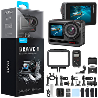 Akaso Brave 8 4K/60FPS 48MP Wi-Fi Dual Screen Aksiyon Kamera ve Aksesuar Seti