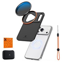 K&F Concept iPhone 17 Pro Max Uyumlu Değişken Ayarlanabilir ND2-32 Filtre - Manyetik Filtre Montaj Adaptörü