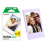 Fujifilm Instax Mini 12 Makine Uyumlu 20'li Film ve Lila Fotoğraf Çerçevesi