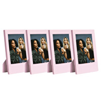 Fujifilm Instax Mini Film Uyumlu Pembe 4'lü Klasik Fotoğraf Çerçeve Seti