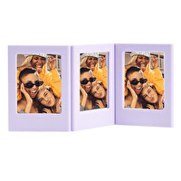 Fujifilm Instax Mini Film Uyumlu Lila 3'lü Mıknatıslı Fotoğraf Çerçeve Seti