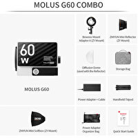 Zhiyun MOLUS G60 Bi-Color Mini Pocket Cob Monolight - Combo