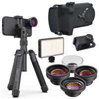 Shiftcam ProGrip - Tripod - Çekim Işığı - 4'lü LensUltra - Lens Aparatı Fotoğraf ve Video Çekim Seti