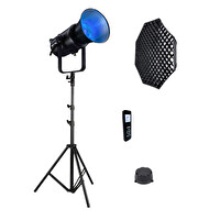 GDX EXC-180RGB-II Rgb Led Video Işığı Full Set (Gridli 120 CM Octagon - 260 CM Kalın Işık Ayağı)