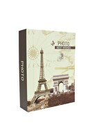 Rabsev RS4602-2 Fotoğraf Albümü 10x15 CM 200 Fotoğraf Kapasiteli Eyfel Kulesi Desenli Anı Albümü