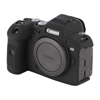 Canon R6 ve R6 Mark II Uyumlu Siyah Silikon Koruma Kılıfı