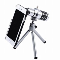 Evimdeyokyok iPhone 5 5S - iPhone 4 4S Uyumlu Alüminyum 14X Optik Zoom Yakından Görüntü Çekme Dürbün