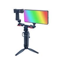 GDX CF-135 RGB Telefon Vlog - El Tipi Powerbank Tripod Batarya