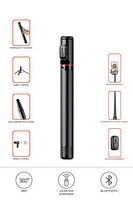 Başkenttekno C10 Çok Amaçlı Tripod Kumandalı Selfie Çubuğu 183 CM Siyah