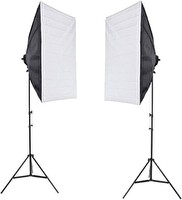 Rabsev 2'li Softbox Aydınlatma Seti 50x70 CM 2 Metre Beyaz Işık Ayağı - Fotoğraf Video YouTube Canlı Yayın