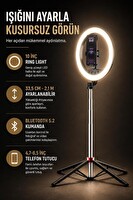 Coverzone NP-L15 10" Ring Light 2.1 M ENT Bluetooth Kumandalı Type-C Tripod