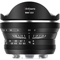 7Artisans 6MM F2.0 Nikon Z Mount APS-C Manuel Netleme Fisheye Lens Siyah