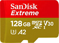 Sandisk Extreme SDSQXAA-128G-GN6MN 128GB 190/90MB/s microSDXC UHS-1 A2 4K Hafıza Kartı