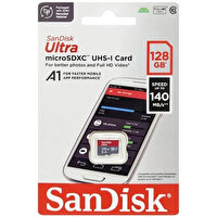 Sandisk Ultra 128 GB 140MB/s Micro SDXC UHS-I Hafıza Kartı SDSQUAB-128G-GN6MN