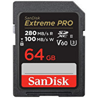 SanDisk Extreme PRO 64 GB SDSDXEP-064G-GN4IN 280MB/s UHS-II SDXC 6K-4K UHD Hafıza Kartı