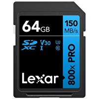 Lexar 64GB 800X Pro 150MB/S SDXC Hafıza Kartı