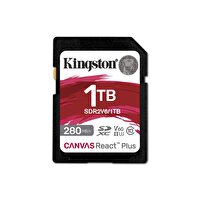 Kingston Canvas React Plus SDR2V6/1TB 1 TB SD V60 UHS-II 280 MB/s - 150 MB/s SD Kart