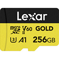 Lexar LMSGOLD256G-BNNNG 256 GB Gold 280MB/s V60 UHS-II microSDXC Hafıza Kartı