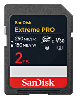Sandisk Extreme Pro 2 TB 250/150MB/s SDXC V30 UHS-I U3 Hafıza Kartı SDSDXXD-2T00-GN4IN