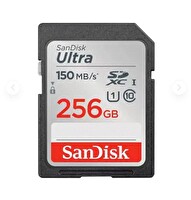 Sandisk 256 GB Ultra SDXC 80MB Class 10 UHS I SD-MMC Kart