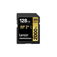 Lexar 128 GB SDXC UHS-II 2000X 300MB/s V90 U3 C10 4K Hafıza Kartı LSD2000128G-BNNNG