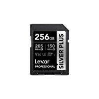 Lexar 256 GB Lexar LSDSIPL256G-BNNNG Professional Silver Plus SDXC UHS-I Cards Up To 205MB/S Okuma 150MB/S Yazma C10 V30 U3