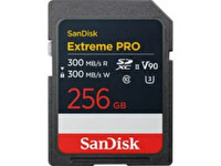 Sandisk Extreme Pro SDSDXDM-256G-GN4IN 256 GB 300-300 MB/s SDXC V90 UHS-II U3 8K-4K UHD Hafıza Kartı