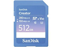 Sandisk Creator SDSDXEP-512G-GNCIS 512 GB 280 MB/s UHS-II SDXC 6K-4K UHD V60 Hafıza Kartı