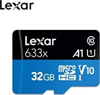 Lexar 32 GB 633x microSDUHS-I up to 100MB/s Read 20MB/s Write (Adaptörsüz)
