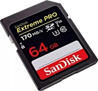 Sandisk Extreme Pro 64 GB SDXC Card 170MB/s V30 UHS-I U3 Hafıza SD Kart