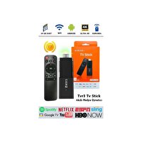 Torima Siyah Ultra HD Android TV Box 4K TV Stick Medya Oynatıcı Smart TV Wi-Fi