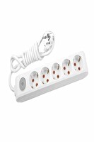 Viko Multi-Let 5'li Anahtarlı Çocuk Korumalı Grup Priz 1 Metre