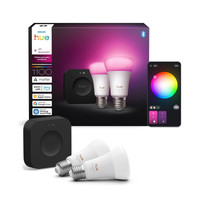 Philips Hue WCA 9W E27 Bridge Pro V3 Dahil Renkli Akıllı Ampül 2'li Pro Başlangıç Seti