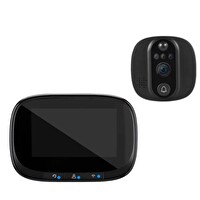 Yeco PD-10 Akıllı Görüntülü Kapı Zili Kablosuz Tuya Uyumlu 1080P Güvenlik Kameralı Zil - Siyah