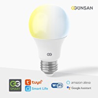 Günsan Akıllı Wifi LED Ampul Beyaz Işık Sesli Komut & Tuya & Smart Life Uyumlu - 9W 2700K-6500K
