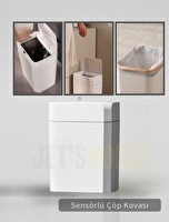 Jet's Home Sensörlü Çöp Kovası Pilli Hareket Algılıyıcı Banyo Mutfak Çöp Atık Kutusu