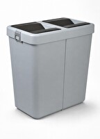 Jet's Home Gri Sallanır Kapaklı Büyük Boy Mutfak Çöp Kovası 80 L Geniş Çöp Kutusu