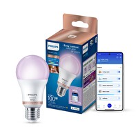 Philips Smart Lighting LED Ampul A60 E27 100W Eşdeğer RGB - Google Home Alexa HomeKit ve Matter Uyumlu