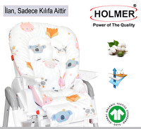 Holmer Leke Tutmaz Organik Max-T Pembe Mama Sandalyesi Minderi ve Kılıfı