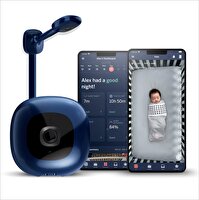 Nanit Pro 1080P Mavi Akıllı Bebek Monitörü ve Duvar Montajı