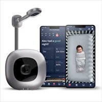 Nanit Pro Akıllı 1080P Gümüş Bebek Monitörü ve Duvar Montajı