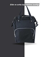 Tommybaby Biberon Termoslu Sıvı Geçirmez Anne Bebek Bakım Sırt Çantası Siyah