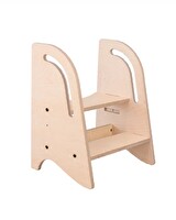 Mamatoyz Step In High Mini Çok Amaçlı Ahşap Açık Kahverengi Çocuk Basamağı