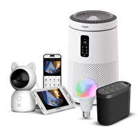Xenon Smart Akıllı Bebek Kamerası Hava Temizleyici Siyah Gürültü Pış Pış Sesi Uyku Arkadaşı ve RGB Ampul Seti