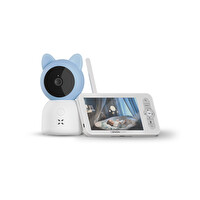 Xenon Smart 3MP 5" LCD Monitör Mobil Kontrol Ninni Çalan Hareket Algılama Gece Görüş Bebek Kamerası Mavi