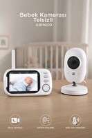 Başkenttekno Bebek Kamerası Telsiz Monitörlü Full Hd Smart Ip Güvenlik Kamerası ABM600 Beyaz